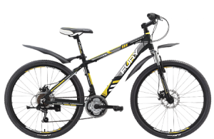 Велосипед FURY Yokogama Disc черный/желтый/серый 18&quot;