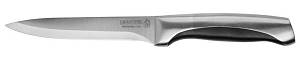 Нож LEGIONER "FERRATA" универсальный, рукоятка с металлическими вставками, лезвие из нержавеющей стали, 125мм 47947