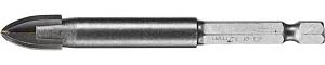 STAYER 12 мм, 4х кромка, HEX 1/4, Сверло по стеклу и кафелю (2985-12)